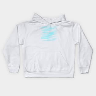 Sky blue watercolor abstract art design Kids Hoodie